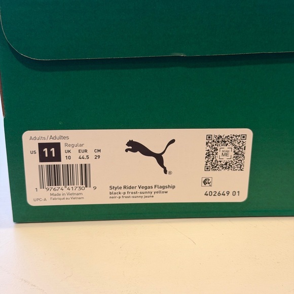 Puma Style Rider Vegas Flagship Men’s Sneakers size 11 Black/Yellow/Green/Pink - Picture 8 of 8